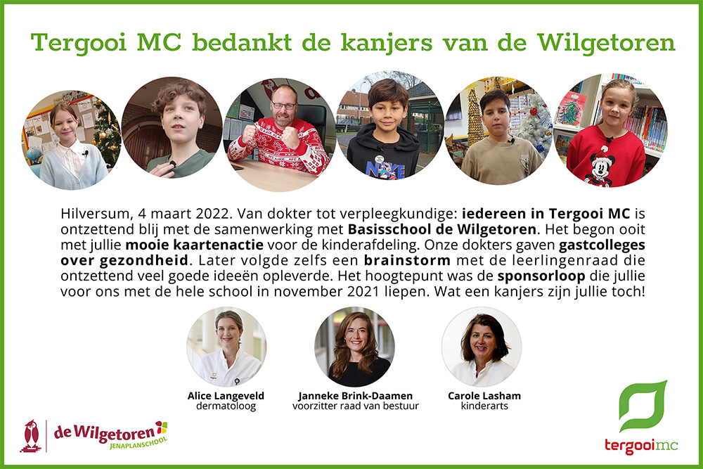 Speciale oorkonde voor basisschool de Wilgetoren